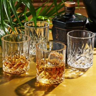 Viski Admiral Crystal Whiskey Tumblers (Set of 4)
