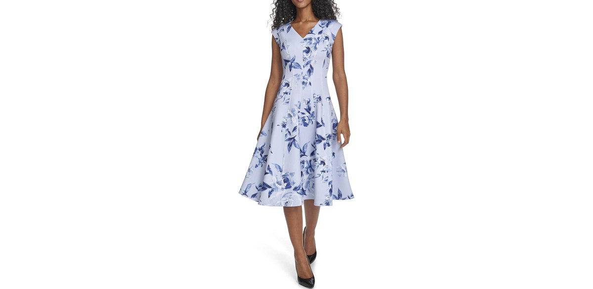 Calvin Klein Women's Sleeveless V-Neck Dress