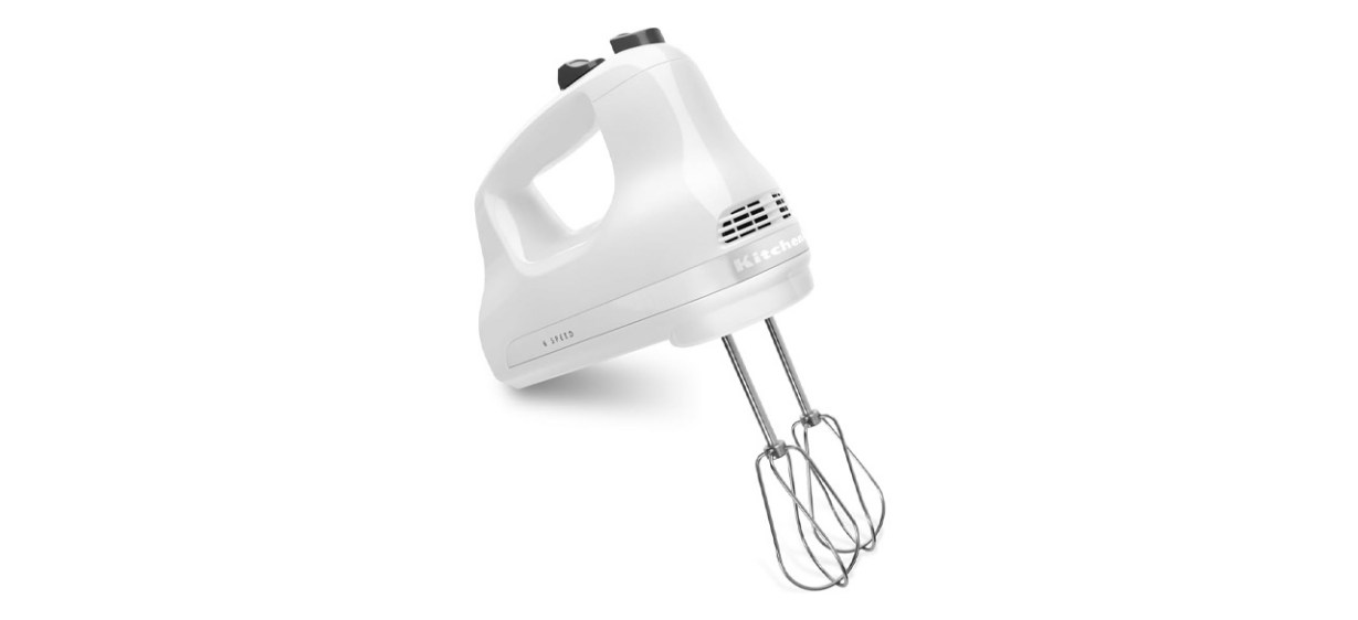 KitchenAid Ultra Power Hand Mixer, white, on white background KitchenAid Ultra Power Hand Mixer, white, on white background