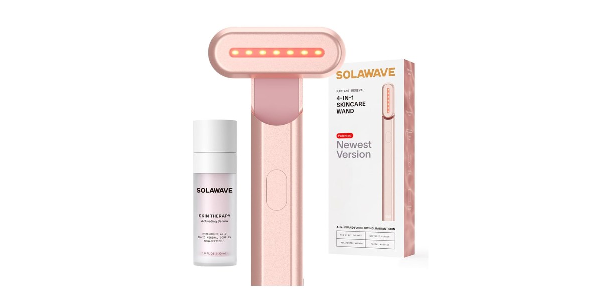 Solawave facial wand tool on white background Solawave facial wand tool on white background