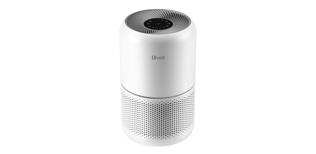 LEVOIT Air Purifier on white back LEVOIT Air Purifier on white back