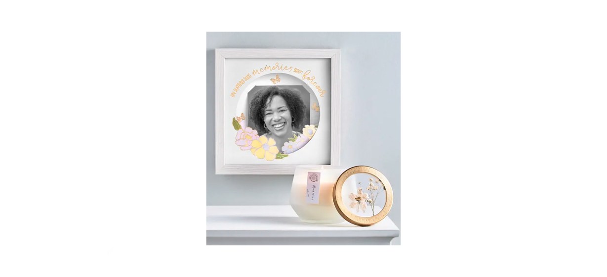 Memories Bloom Forever Shadow Box and Candle Memories Bloom Forever Shadow Box and Candle