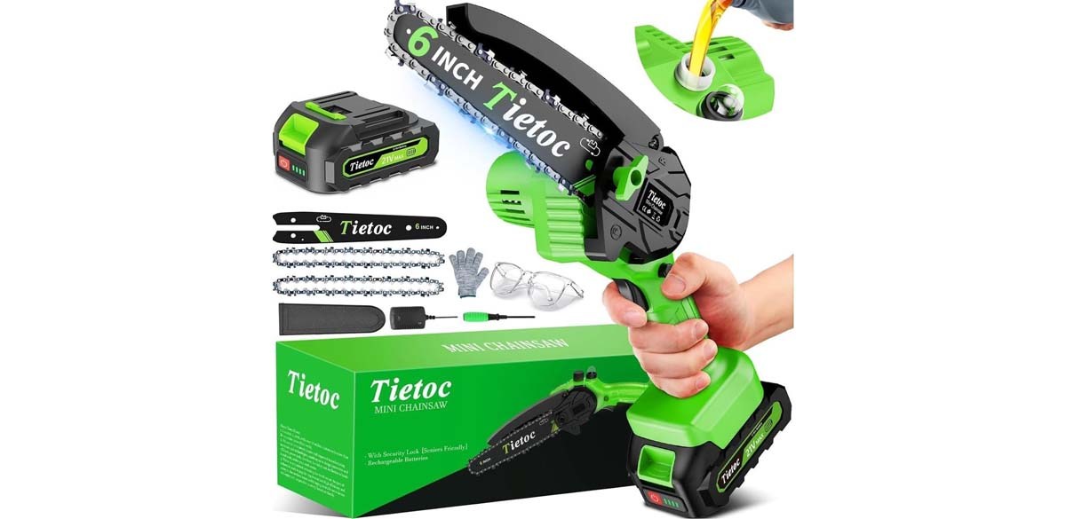 Tietoc Chainsaw 6-Inch Mini Electric Chainsaw