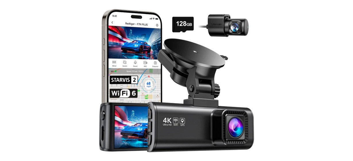 REDTIGER 4K Dash Cam Front Rear