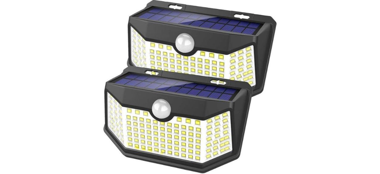 Solar Lights on white background