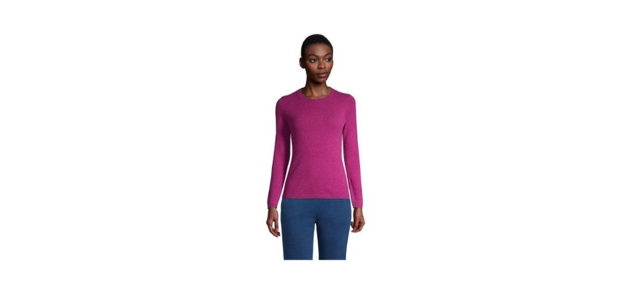 Lands’ End Women’s Crewneck Cashmere Sweater