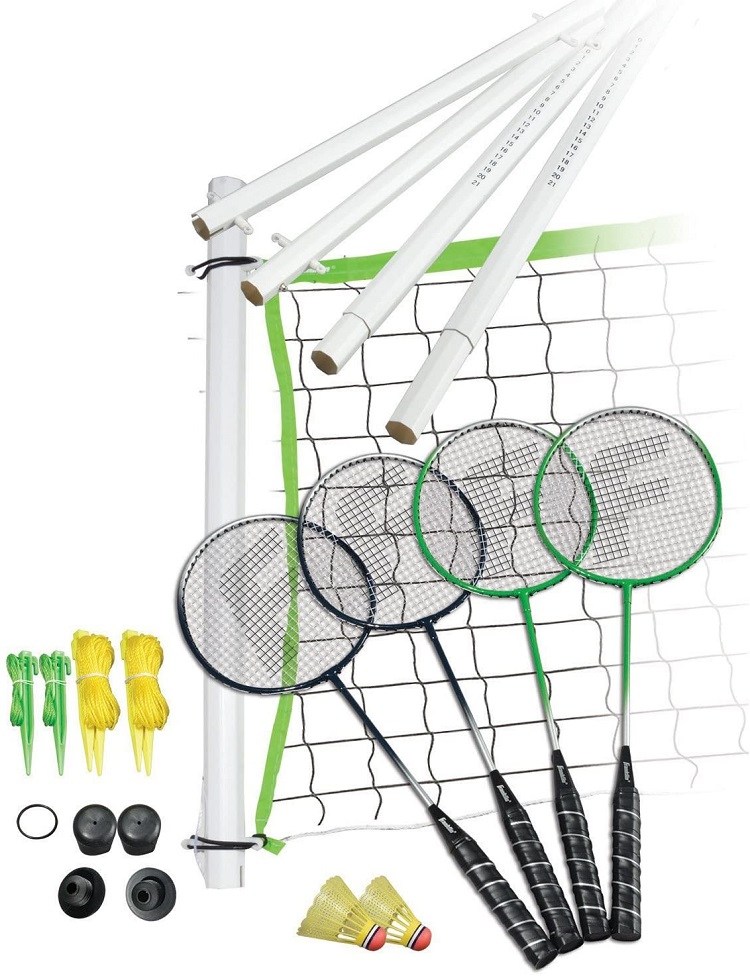Franklin Sports Badminton Set with 4 Rackets and Net