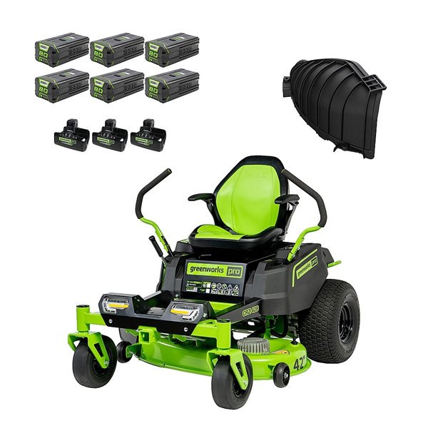 Greenworks 42" CrossoverZ Electric Zero Turn Riding Lawn Mower