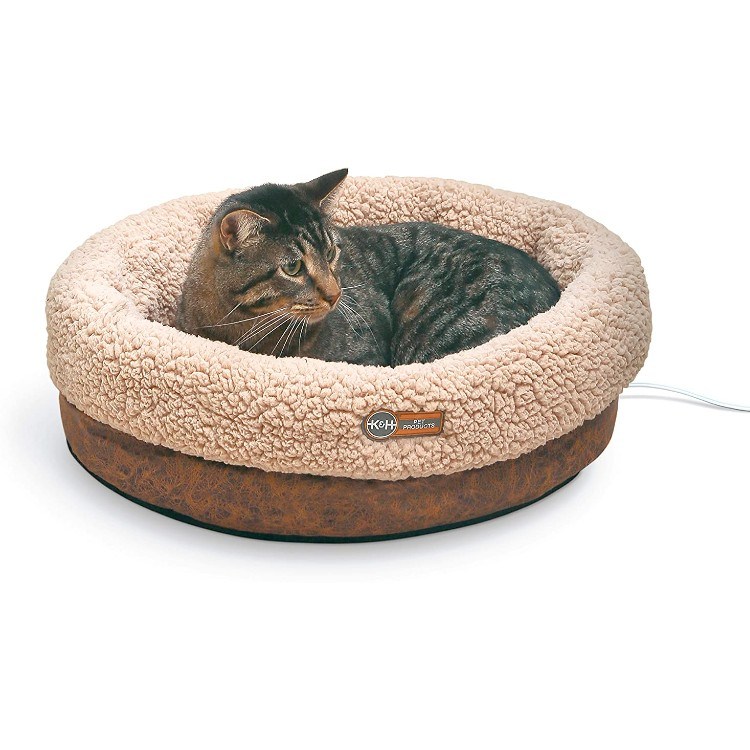 K&amp;H Thermo-Snuggle Cup Bomber Heated Cat Bed, 14&quot; x 18&quot;