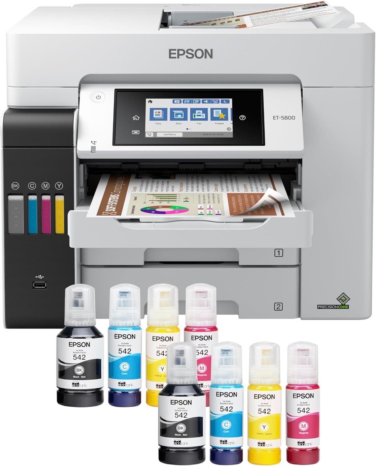 Epson EcoTank Pro ET-5800 Wireless Color All-in-One Supertank Printer