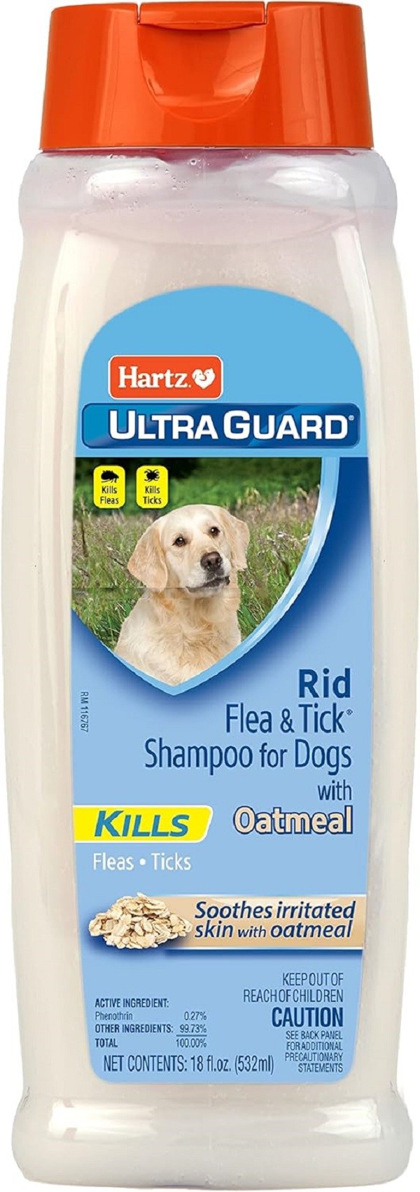 Hartz UltraGuard Rid Flea and Tick Oatmeal Dog Shampoo