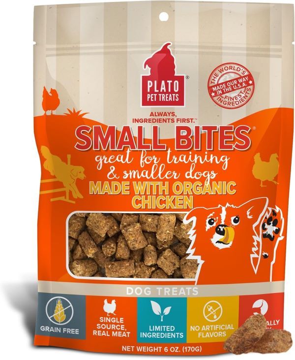 Plato Pet Treats Small Bites Organic Chicken