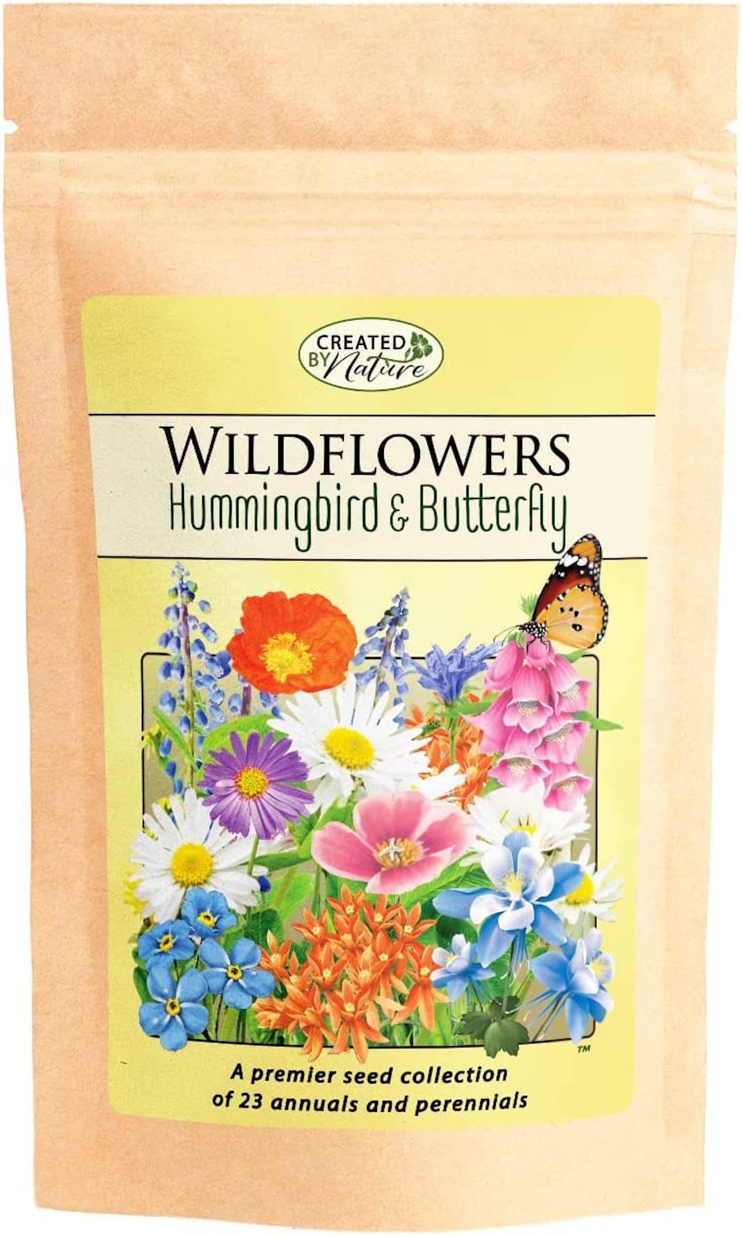 Created by Nature Hummindbird &amp; Butterfly Wildflower Bulk Seed Mix