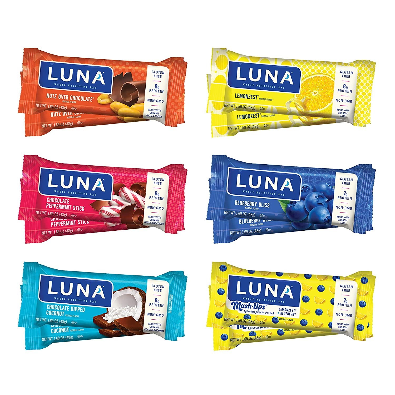 LUNA Gluten Free Snack Bars - Variety Pack