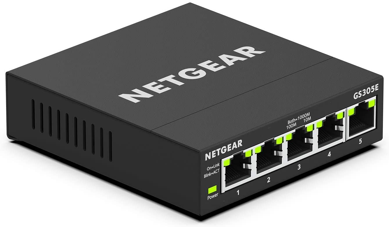 NETGEAR 5-Port Gigabit Ethernet Plus Switch (GS305E)
