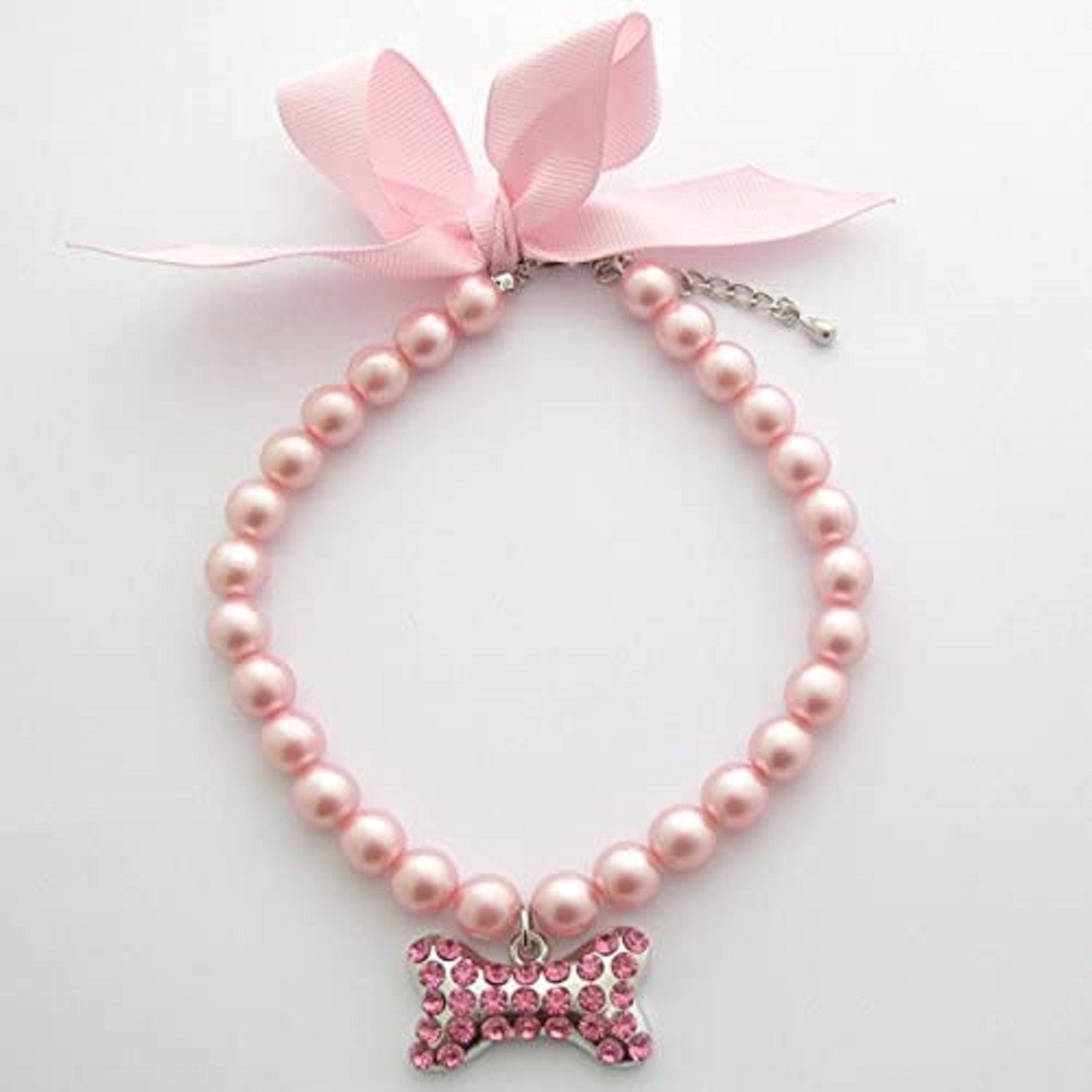 PetFavorites Designer Pearl and Crystal Dog Necklace